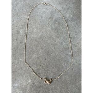 Gold Tone Infinity Symbol Chain Necklace